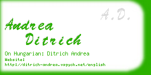 andrea ditrich business card